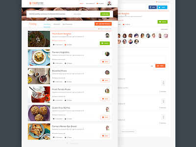 Food Platform comments design food isoflow minimal site ui ux