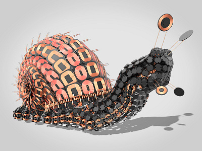 Snail 3d c4d cinema 4d electronic rendering snail