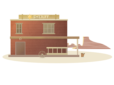 sheriff building red rocks sheriff west western wild wildwest wooden