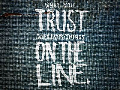 Trust fishing hand type lettering marker texture trust typography water