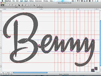 Benny Goodman Vectorizing calligraphy drawing lettering