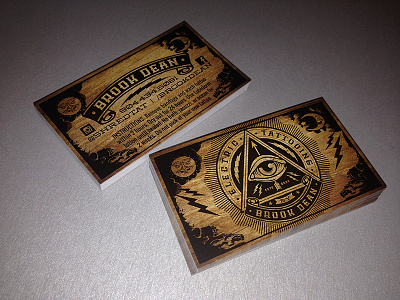 Brook Dean (Electric Tattooing) business cards