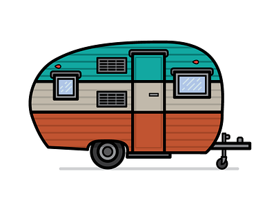 Camper Preview #2 camper design graphic design graphics illustration old school rv vector vintage