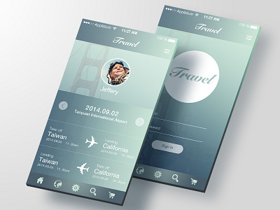 Travel airplane app blue design travel ui ux web web design