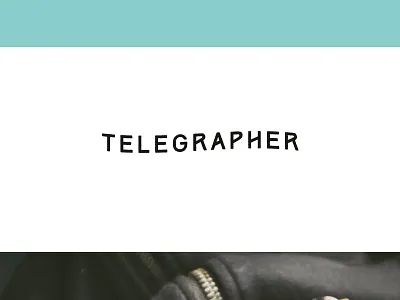 telegrapher black brand branding letter lettering logo music nice raw rough typography white