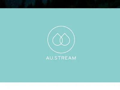 au.stream brand branding drop drops line logo rounded sign water yeah