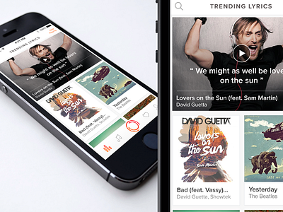 Trending Lyrics app discover ios list lyrics music play