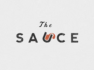 The Sauce bbq blog brand clean custom drip identity logo sauce texture type