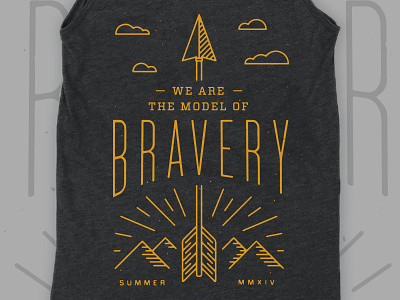 Bravery apparel illustration typography