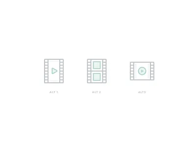 Video File Icon Exploration file green icon minimal video white
