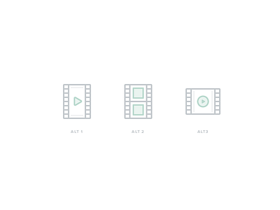 Video File Icon Exploration file green icon minimal video white