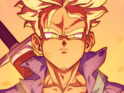 Trunks anime dbz dragonballz illustration manga trunks