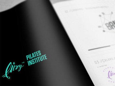 FUZY PILATES INSTITUTE handlettered logotype pilates script