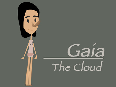 Gaia cartoon character design illustration paperless animation