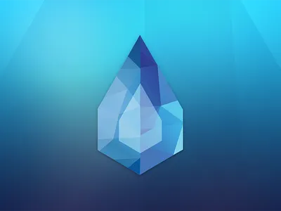 Sapphire gradient identity logo polygons saphire