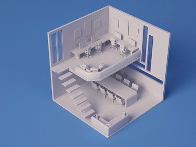 Interior Design - H1 architect architecture c4d design gif interior motion