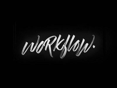 Workflow brush handlettering lettering logo poster type typo typography workflow