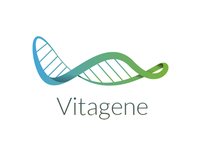 Vitagene Logo brand branding bricksandcanvas clean dna gradient logo minimalist