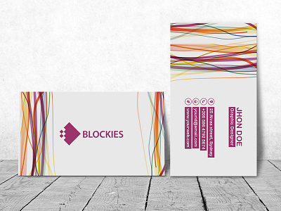 Unique Business Card Template color colorful minimalist photography print professional rainbow rectangle ribbon simple splash technology