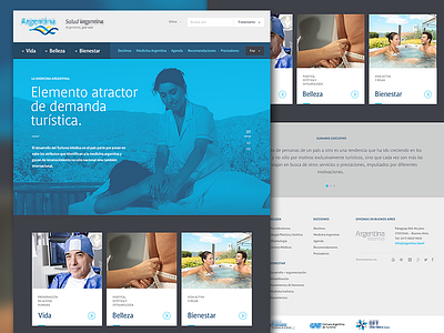 Promotional Website blue health layout tourism ui ux web