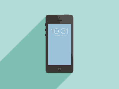 iPhone 5 Mock-Up 5 apple illustration iphone minimal mockup