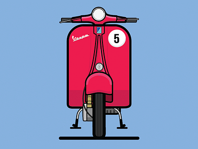 Vespa illustration retro vespa vintage