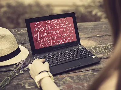 Web Display Mockup flowers laptop mockup psd mockup showcase mockup web web design website design wood