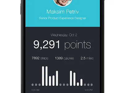 iPhone 6: Fitness App clean fitness health ios iphone 6 minimal