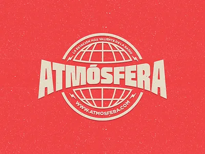 Atmósfera atmósfera branding logo radio red retro soccer sports vintage world