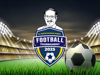 Football Tournament 2025 Logo Design 3d logo