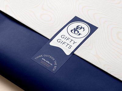 Gifty Gifts | Logo & Brand Collateral blue box brand branding clean collateral corporate design generous gift gifting give graphic design illustration logo minimal monogram rebrand ship vector