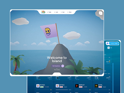 Island - Crypto Management Website blockchain crypto defi design engaging illustration landing page landing page design platform design playful staking trading ui ui design user experience user interface ux design visuals web design web3