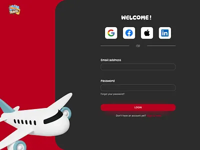 Login page design designer loginpage mobapp travel ui uiuxdesign websites