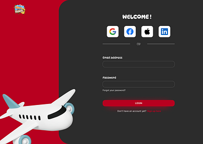 Login page design designer loginpage mobapp travel ui uiuxdesign websites