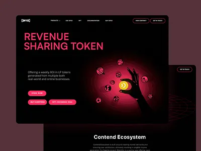 Revenue Sharing Token Platform UI blockchain crypto finance crypto staking defi platform digital assets finance dashboard fintech ux interactive ui investment tech passive income revenue sharing smart contracts token token economy token platform token rewards ui design ux design ux ui web3 experience