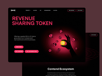 Revenue Sharing Token Platform UI blockchain ui crypto finance crypto staking dark mode ui defi platform digital assets finance dashboard fintech ux interactive ui investment tech lp tokens passive income revenue sharing smart contracts token economy token rewards ux ui web app web3 experience