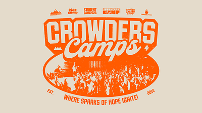 Crowders Camps Merch Design branding design graphic design illustration logo typography vector