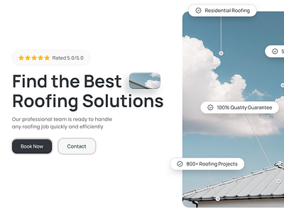 Landing Page | Roofing Contractor design landing page local business roofing roofing website web design website