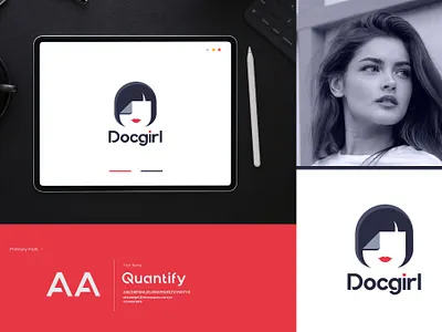 Docgirl brand style guide branding creativelogo design freelancer graphic design illustration logo logoexcellent typography upwork