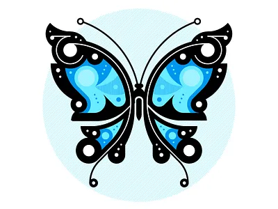 Butterfly 2 animal art butterfly circles fly geometric illustration insect orange print screen print wings