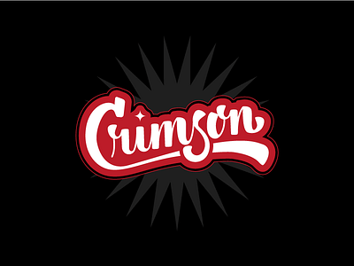 Crimson calligraphy custom type lettering logo logotype
