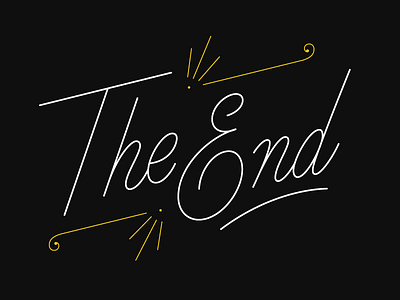 The End blog challenge creative design inspiration lettering monoweight script the end typography