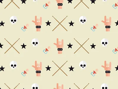 Baby Rock Patterns baby colors flat icon illustration ilustración patterns rock simple skull vector venezuela