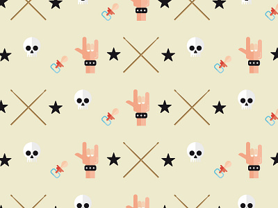 Baby Rock Patterns baby colors flat icon illustration ilustración patterns rock simple skull vector venezuela