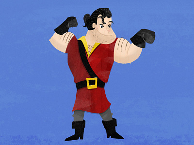 Gaston disney illustration skillshare texture