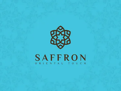 SAFFRON BRAND IDENTITY bar blue branding coffee cyan exotic identity logo lunch oriental restaurant web