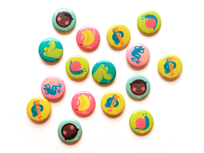 Murilla Gorilla Buttons buttons characters icons illustration promotional
