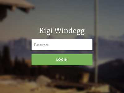 Login Form blur brandon grotesque ff tisa flat form green input login mountain outdoor password passwort