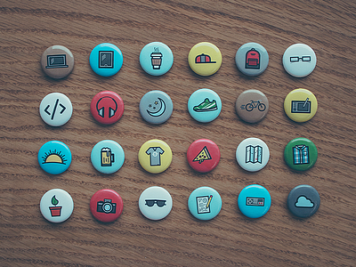 Blend Conference Pins blend conference buttons flair icons pins