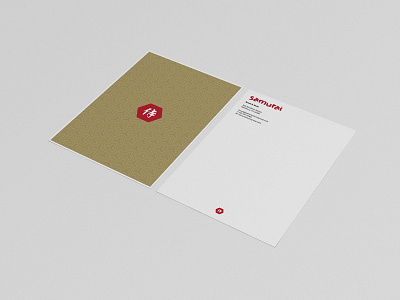 Samurai Letterhead art direction branding identity letterhead print